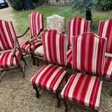 Lot de chaises anciennes os de mouton