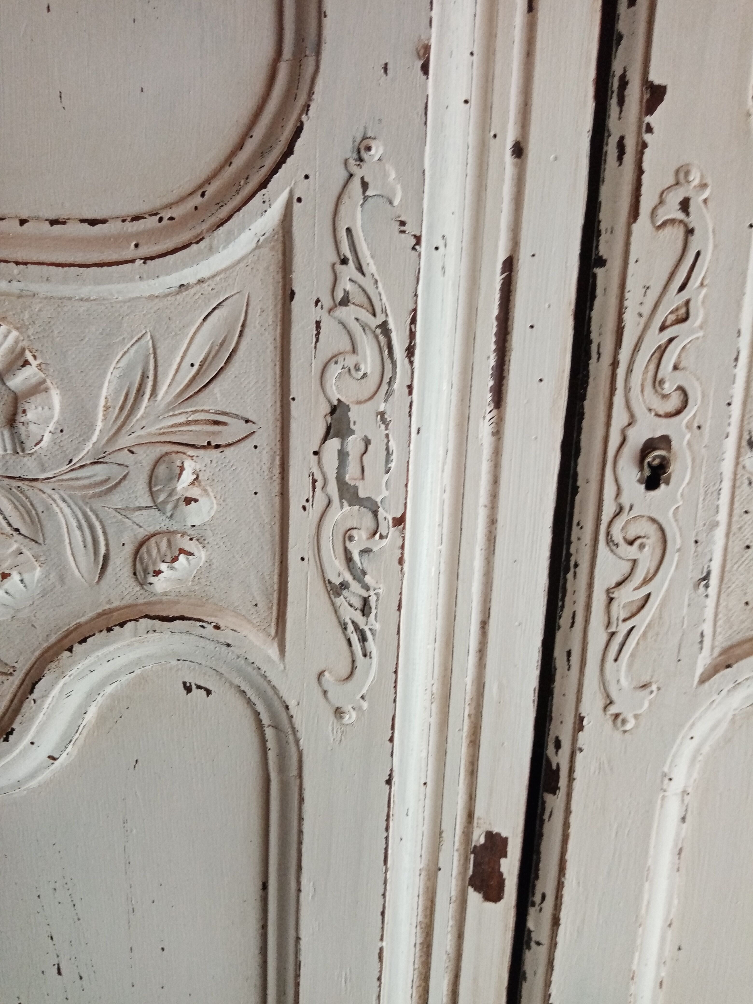 Pair old weathered doors height 154 cm