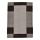 Tapis Kilim Moderne, Fait Main, Noir & Gris, Style Contemporain, 225x320 Cm