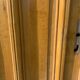Art Deco passage door in patinated fir, 20th century
