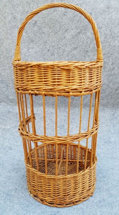 Porte bouteilles en rotin vintage