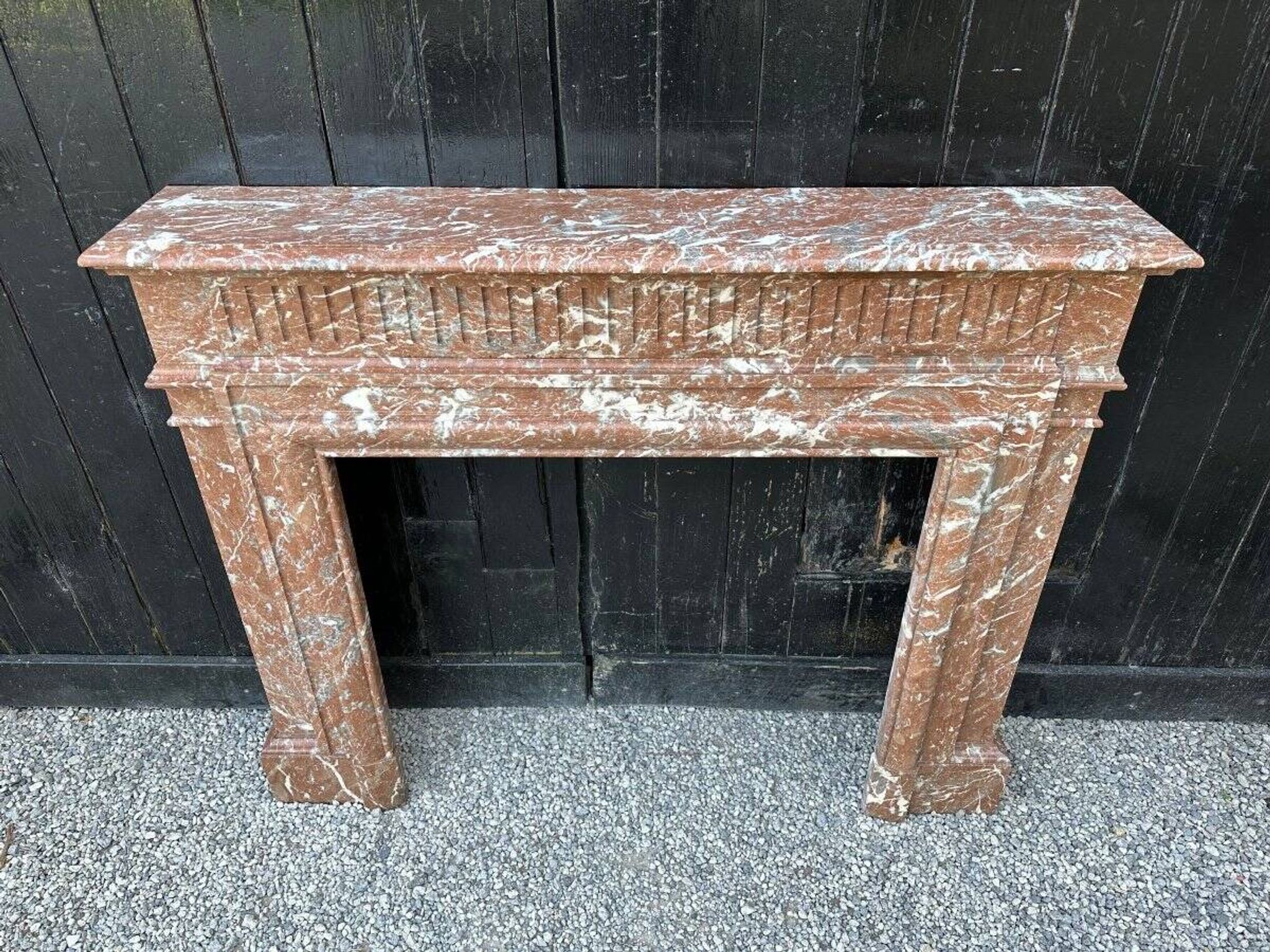 Napoleon III Louis XIV Style Fireplace In Red Rance Marble Circa 1880