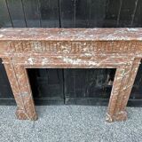 Napoleon III Louis XIV Style Fireplace In Red Rance Marble Circa 1880