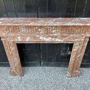 Napoleon III Louis XIV Style Fireplace In Red Rance Marble Circa 1880
