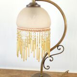 Lamp in glass paste and tassels