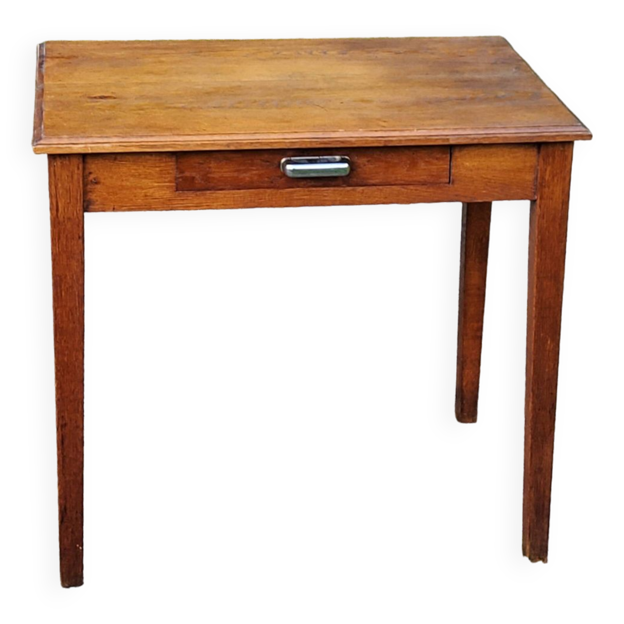 Oak writing table with spindle legs, early 20th century