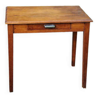 Oak writing table with spindle legs, early 20th century
