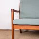 Danish 3-seater sofa in teak and new fabric, Senator model Ole Wanscher, France & Son.