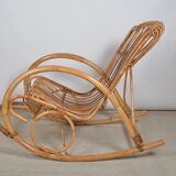 Rocking-chair bamboo and rattan