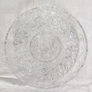 Round glass moulded aperitif plate with compartments