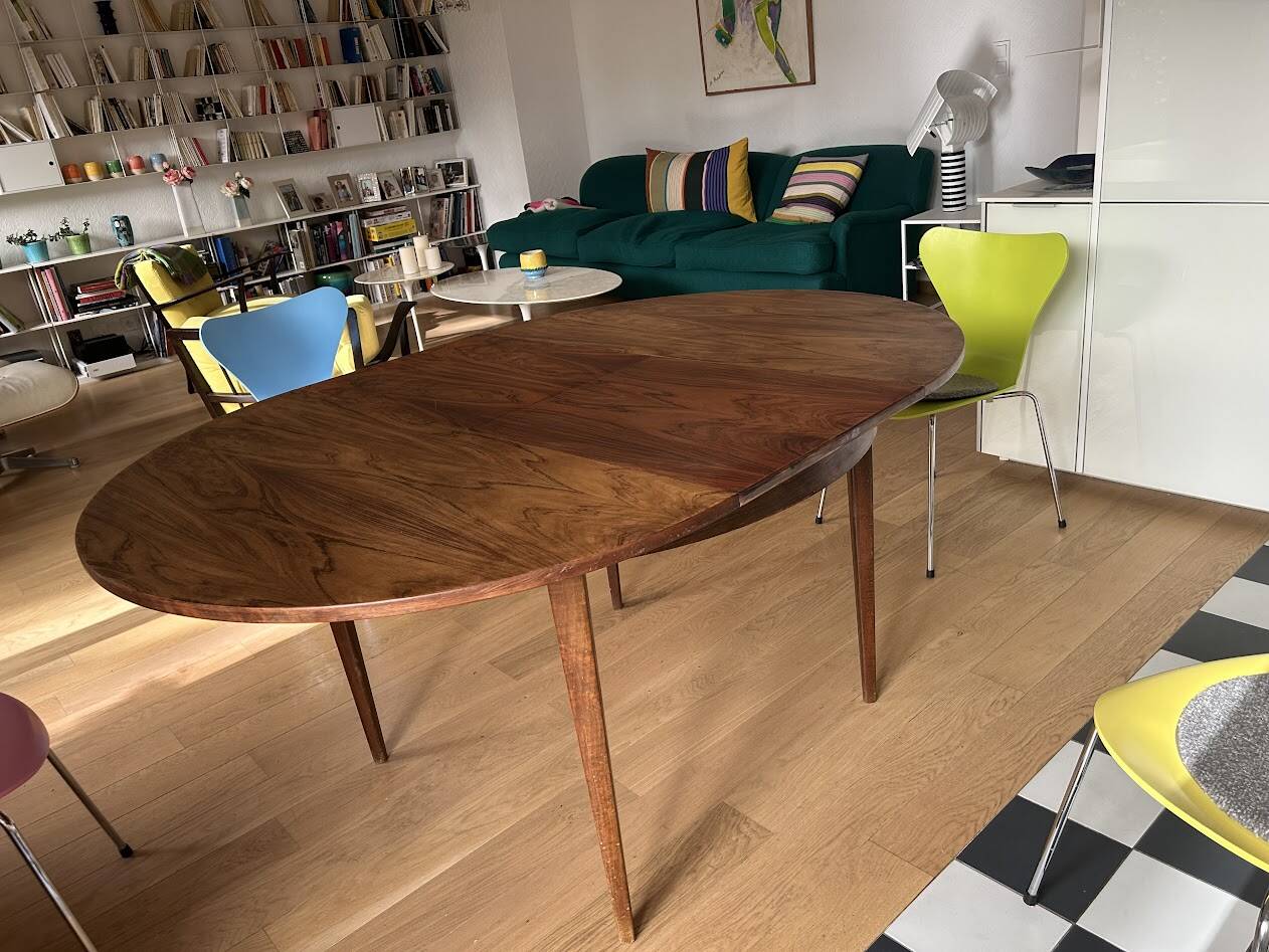 Rosewood table with butterfly extension