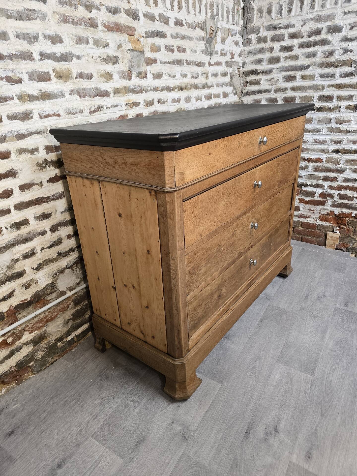 19th-century oak commode