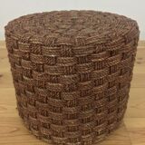 Straw rope pouf