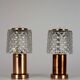 Copper Table Lamps from Kamenicky Senov, 1970s, Set of 2