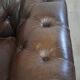 Cowhide Leather 3-Seater Chesterfield Sofa