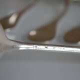 6 silver plated soup spoons P de Ruolz silver plated soup spoons 21.8 cm