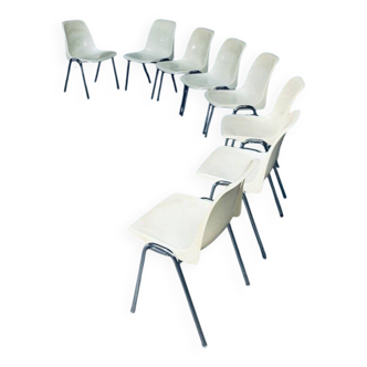 Orly Stacking Chairs by Bruno Pollak for Solo, Germany, 1979, Set of 8