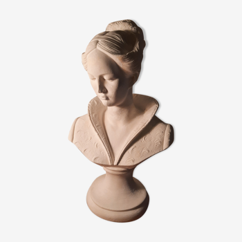 Female bust sculpture plaster