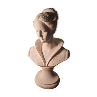 Buste féminin sculpture platre