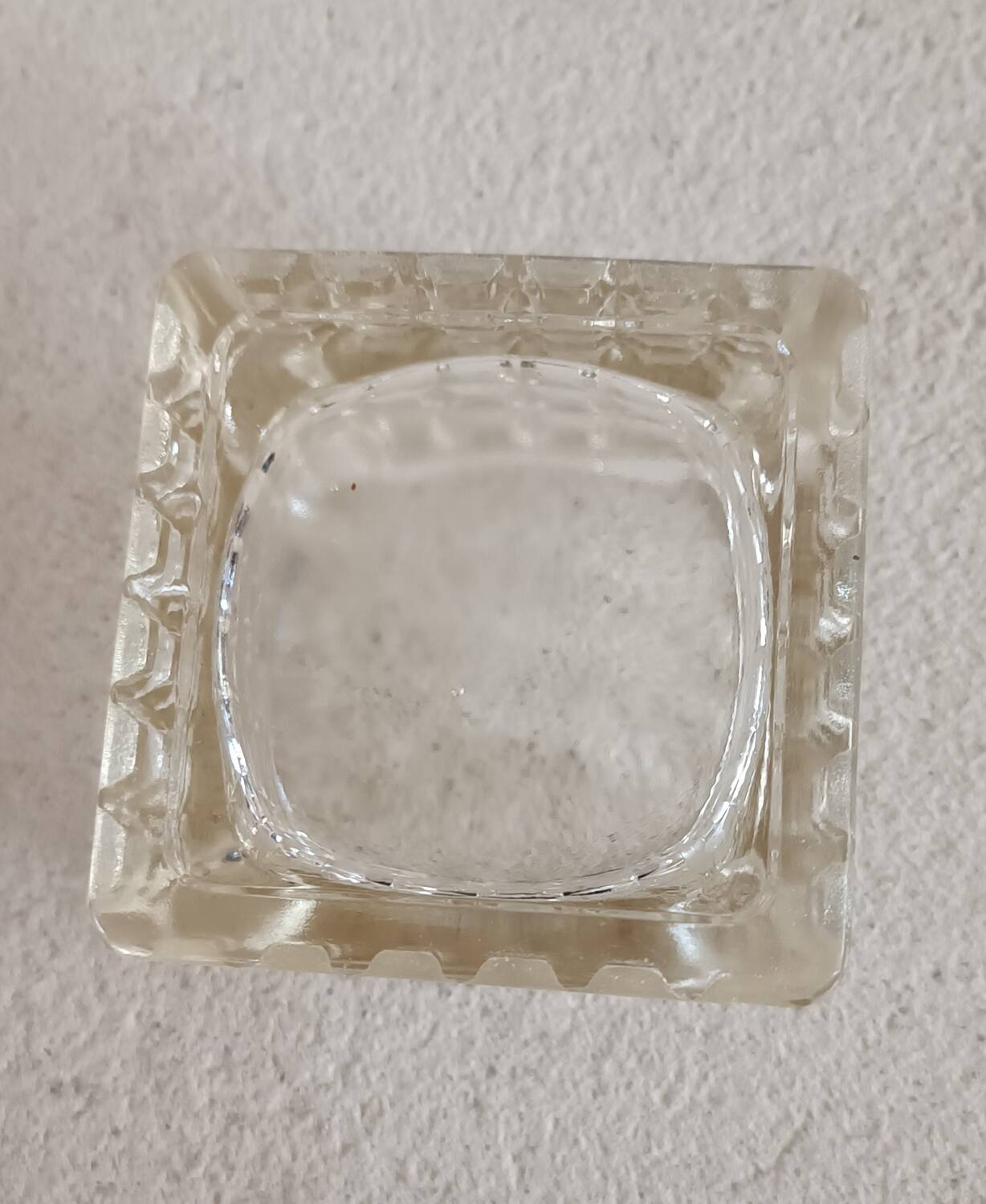 Molded glass ashtray