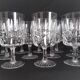 12 Art Deco wine glasses in cut crystal (in the style of Marignane Baccarat)