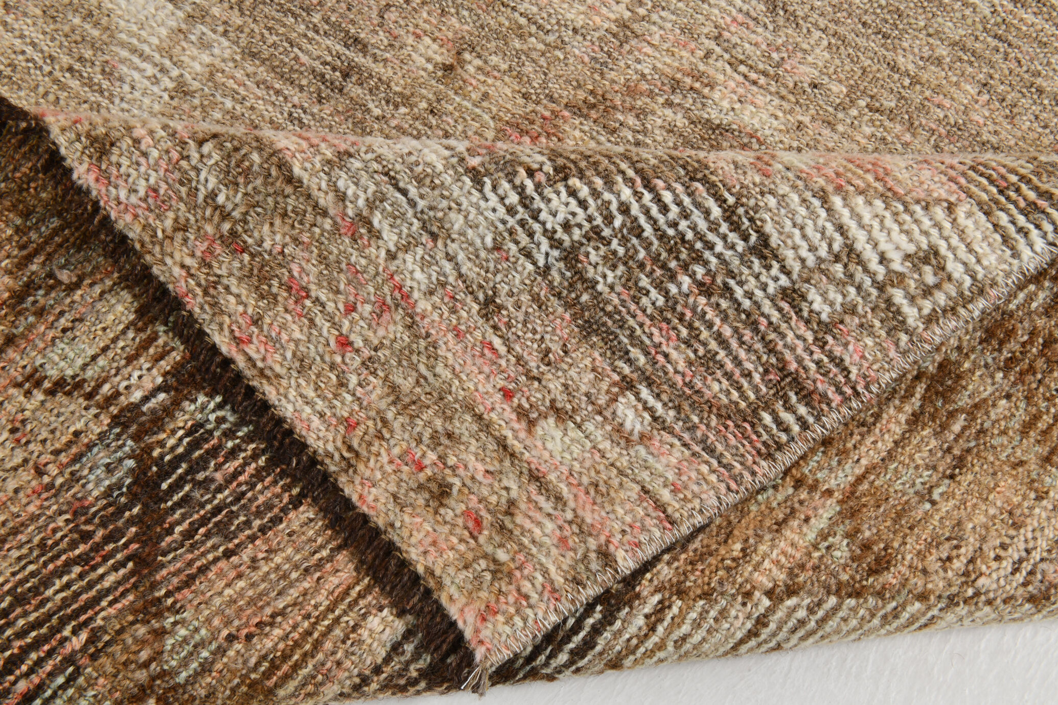 3x10 Brown Tones Oushak Runner Rug, 85x299Cm