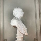 Buste masculin en marbre blanc statuaire, Carrare vers 1900