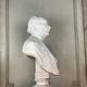 Male bust in white statuary marble, Carrara circa 1900