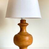 Vintage turned wooden lamp