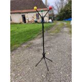Vintage coat rack, metal and wooden balls.