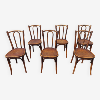6 Luterma bistro chairs with pattern on the seat