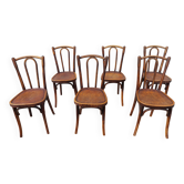 6 Luterma bistro chairs with pattern on the seat