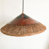 Vintage wicker pendant lamp