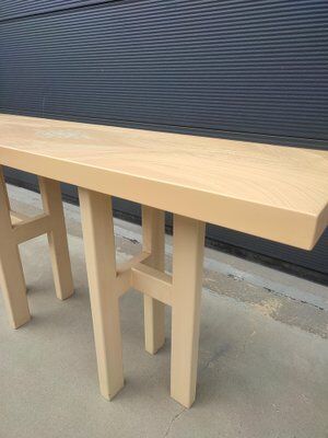 Cream resin console by Jean Claude Dresse, Belgium, 1970