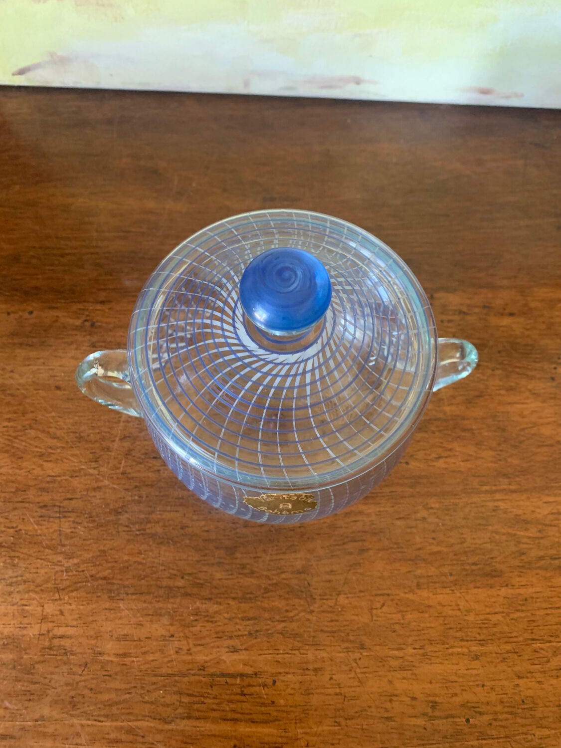 Bohemian crystal bonbonnière