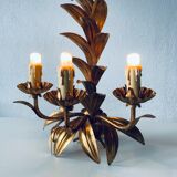 Golden leaf wall light