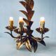 Golden leaf wall light