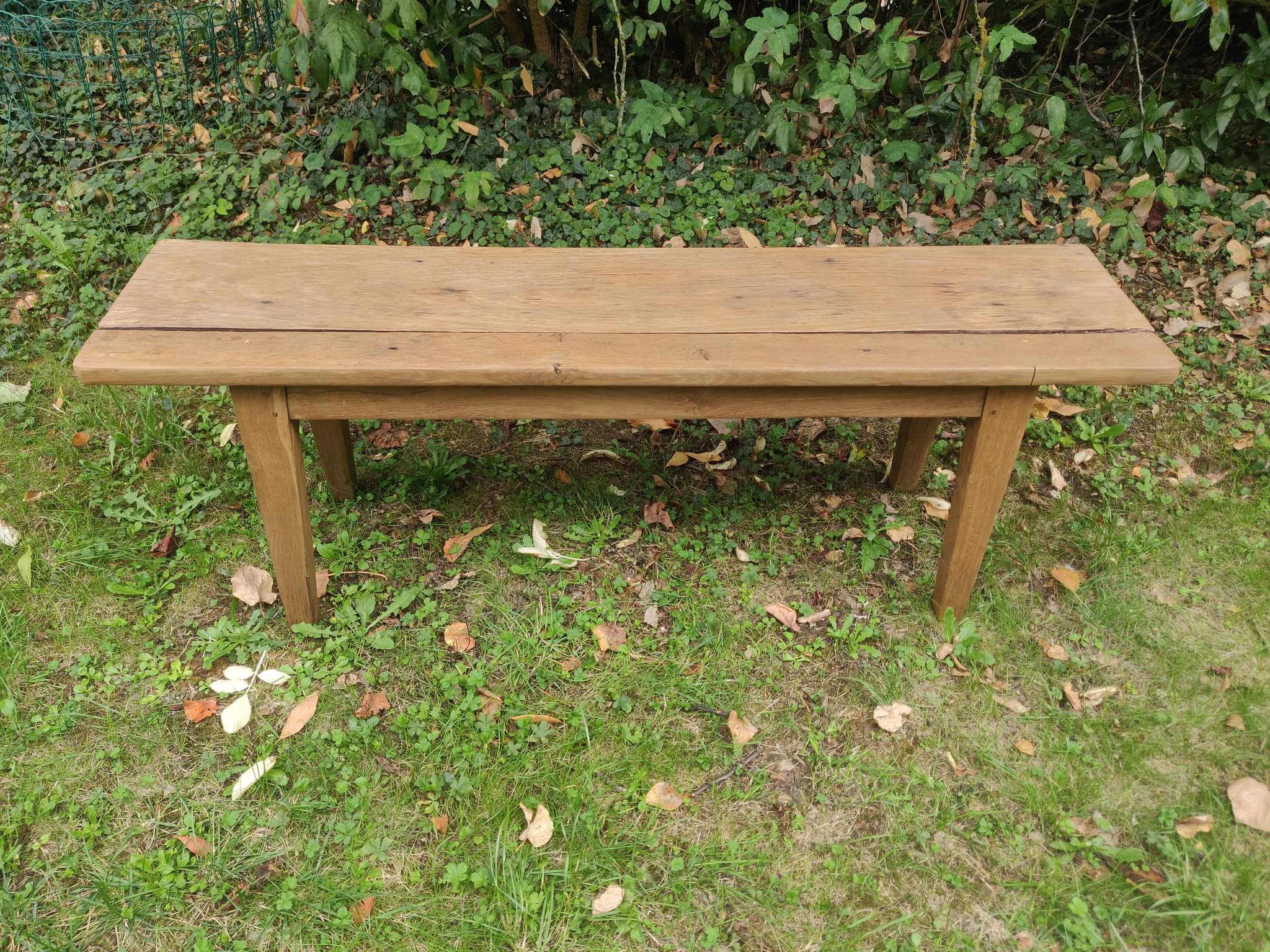Antique oak bench