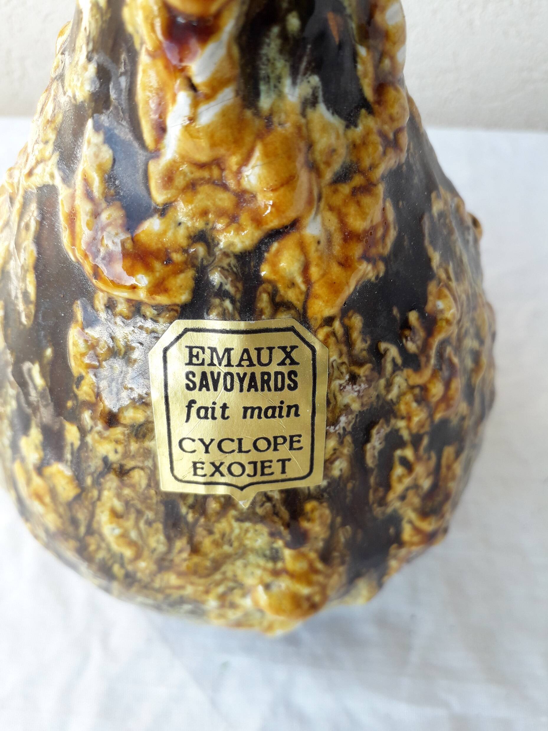 Vase en céramique en émaux savoyards