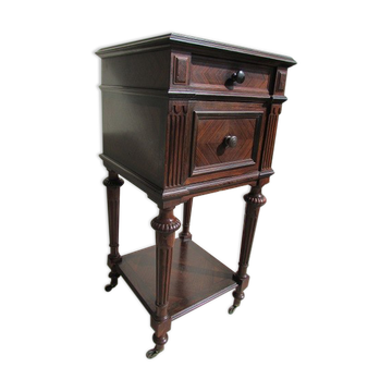 Rosewood bedside table in Louis XVI style
