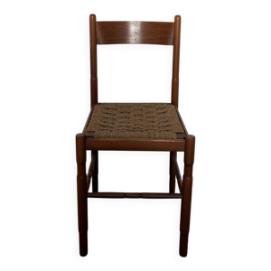 Chaise ancienne bois - corde