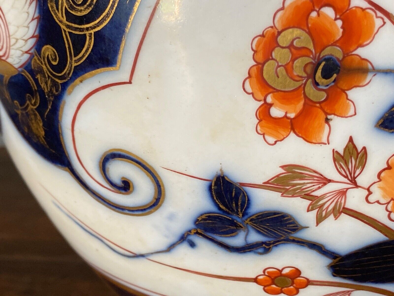 Porcelain lamp of bayeux floral decoration nineteenth with lampshade