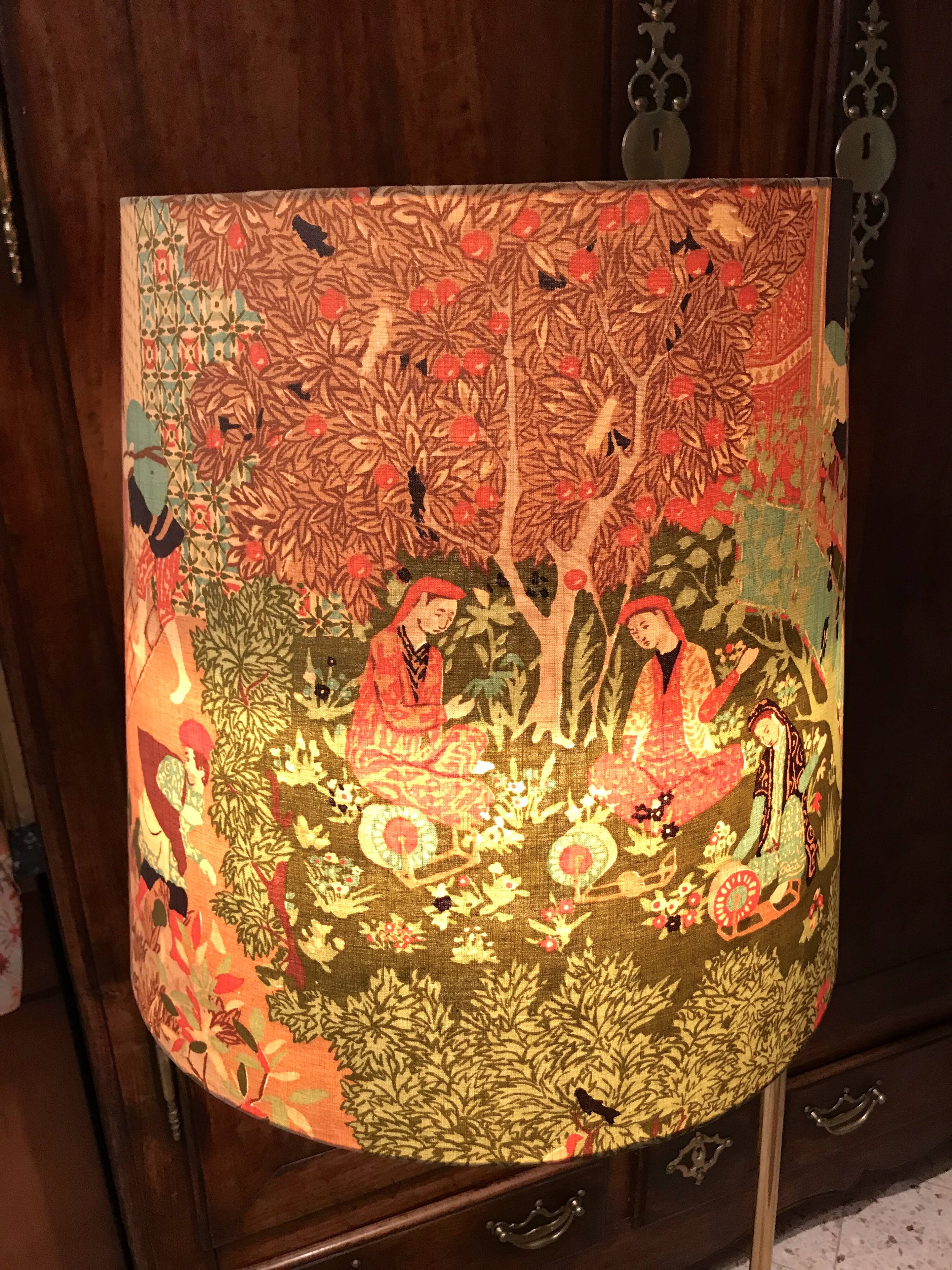 Vintage lampshade persian tales and garden paradise