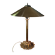 1920 solid bronze desk lamp with brass shade, pull cord 63x43