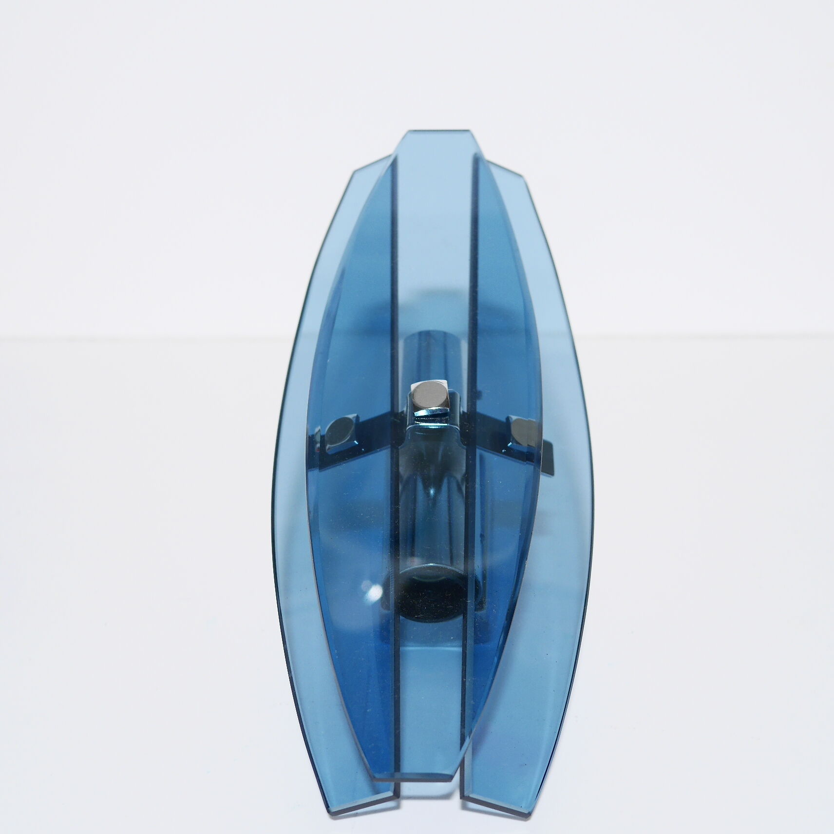 Apply chrome & blue glass