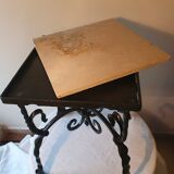 Sellette table d'appoint en acier forgé
