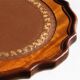 Table basse circulaire antique en bois de rotin, style Français traditionnel, table d’accent étroite