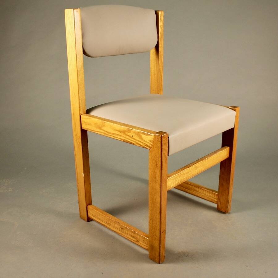 Set of 8 Brutalist Dining Chairs, 20th Century