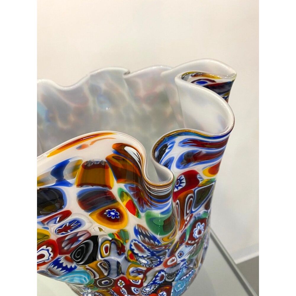 Murano glass vase multicolors