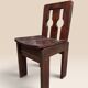 Set of five brutalist chairs in solid pine.